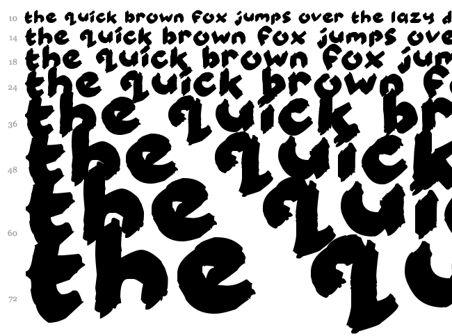 Kiddy Paints font waterfall